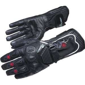 Scorpion Fiore Long Womens Leather Street Motorcycle Gloves   Black 