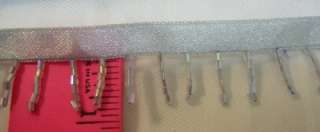   Trimming Silver Ribbon Clothing Lamps Curtains 1 yd #1836  