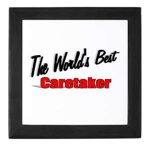  The Worlds Best Caretaker Occupations Keepsake Box by 