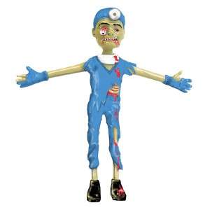 New Brain Surgeon Zombie Gag Gift bendable poseable flexible figure 