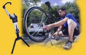   FLASHSTAND folding BIKE repair stand f MTB & ROAD bicycles w carry bag