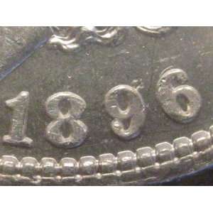   Uncirculated 1896 Morgan Dollar    Repunched Date 