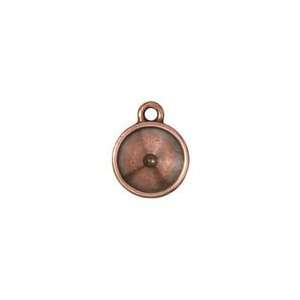 TierraCast Antique Copper (plated) 12mm Round Drop Frame 14x18mm Beads 