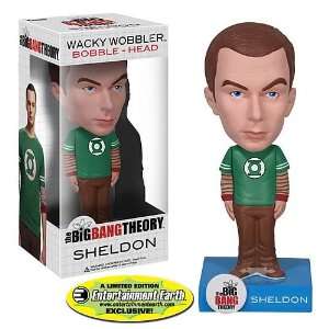   Theory Wacky Wobbler Bobble Head Sheldon Green Lantern Shirt Toys