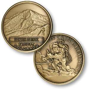 Pikes Peak Mountain Climber Bronze Antique