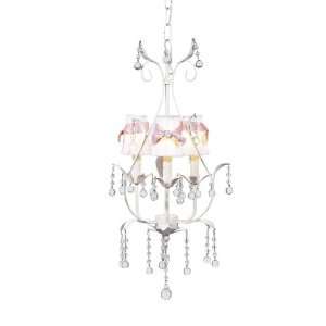  white 3 arm pear chandelier pink sconce shades