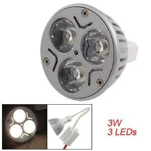   White 3 LEDs 3W Light Energy Saving Spotlight Bulb