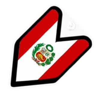JDM Peru Peruvian Flag Car Decal Badge