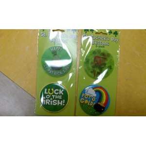  St. Patricks Day Buttons (Designs Vary) 
