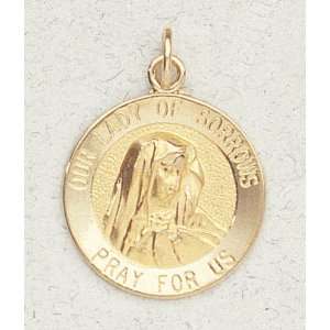  14 Kt Gold Religious Medals   Our Lady of Sorrow (Dolorosa 