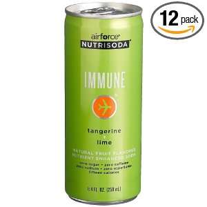 airforce Nutrisoda Immune, Tangerine and Lime, 8.4 Ounce Cans (Pack of 