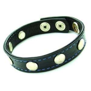  Leather Cockring W/Rivets Black 
