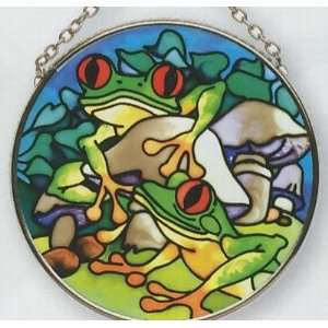  Joan Baker Tree Frogs Small Circle Sun Catcher