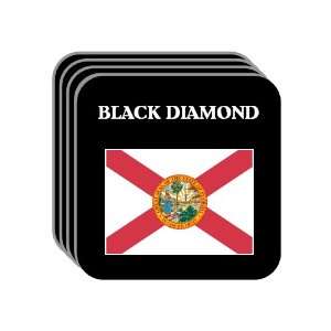  US State Flag   BLACK DIAMOND, Florida (FL) Set of 4 Mini 