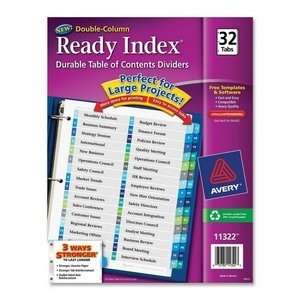  AVE11322   Ready Index Double Column Table of Contents 