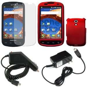  Samsung Galaxy S Epic 4G Combo Rubber Red Protective Case 