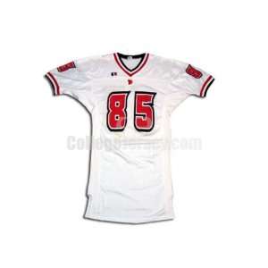White No. 85 Game Used Louisiana Lafayette Russell Football Jersey 