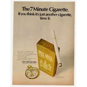  1967 Pall Mall Cigarette Pocket Watch Print Ad (5871 