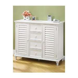   Louvered door Four drawer Cabinet With Two Doors