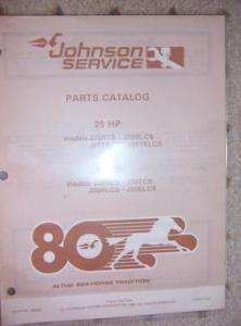 1980 Johnson Outboard Parts Catalog 25 35 HP J25TECS E  