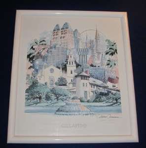 James Conner CITY OF ORLANDO Matted & Framed Print, LE  