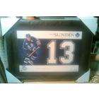 Sports Memorabilia New Mats Sundin Jersey Number Framed 13 Maple Leafs 