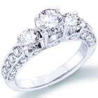   com Diamond Engagement Ring Anniversary Bridal 14k White Gold (3/4ct