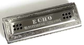 Vintage Hohner The Echo Harp A/D Glockenreine Stimmung Harmonica 