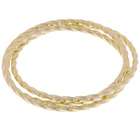    18k Gold over Silver Stackable 3 piece Interlocked Bangle