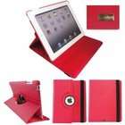 iGADGET iPad2 360 Degrees Rotating Red Leather Case / Folio with built 