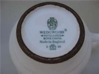 Wedgwood Metallised Bone China Floral Cup & Saucer EXC  