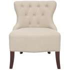 Safavieh Connor Tufted Nailhead Living Room Chair in Beige