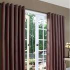   Color Grommet Top Curtain Pairs in Chocolate   Size 84 H x 160 W