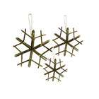 bulk buys Bulk Pack of 6   Twig snowflake hanging decor (Each) By Bulk 