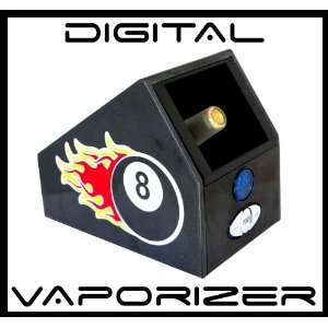Digital Herbal Vaporizer w/ Black 8 Ball Design (Glass Whip Included 