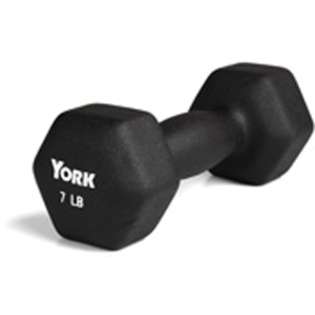   Barbell Neoprene Hexagon Fitbell with Cast Ergo Handle   Black 4 lb