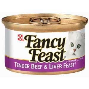  Fancy Feast Tender Beef & Liver Feast Cat Food 3 oz (Pack 