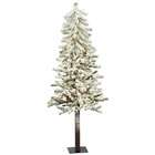 Vickerman Flocked Alpine 60 Artificial Christmas Tree with Clear 