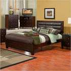 Alpine Furniture Solana Full Bed with Faux Leather Headboard in 