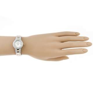 NEW* Fossil Womens Glitz Silver Two Tone Analog Crystal Quartz Watch 