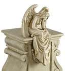   Toscano Resting Grace Sitting Angel Sculpture in Stone   Size Medium