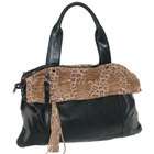 Collective Leather Tote Featuring Animal Print Accents In Black