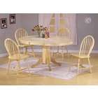 tile top arrow back chairs set 5pc natural oval dining room table w 