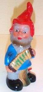 Heissner Garden Gnome Musician Playing an Accordian  