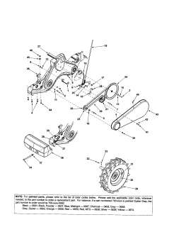 MTD Rear tine tiller Wheel/rim/belt Parts  Model 450 