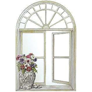 Arch Window with Toile Vase Mirror Scene  Stupell Industries For the 