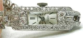   Platinum 14k White Gold & Diamond ladies Cocktail Wristwatch Geneve