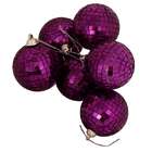   of 6 Purple Mirrored Glass Disco Ball Christmas Ornaments 2.5 (60mm