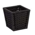 Kraftware Stitched 10 Waste Basket in Black