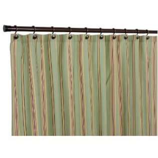 Ellis Curtain Warwick Medium Scale Stripe Shower Curtain, Green at 